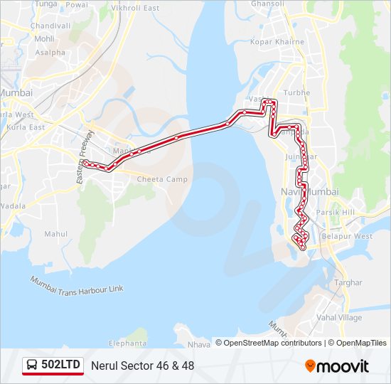 502LTD bus Line Map