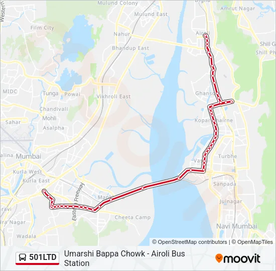 501LTD Bus Line Map
