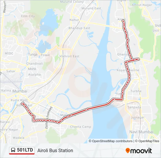 501LTD Bus Line Map