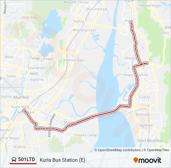501LTD Bus Line Map