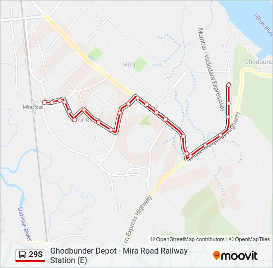 29S Bus Line Map