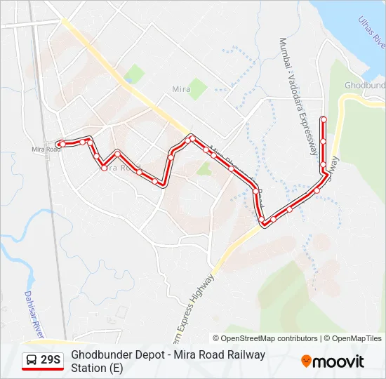 29S Bus Line Map