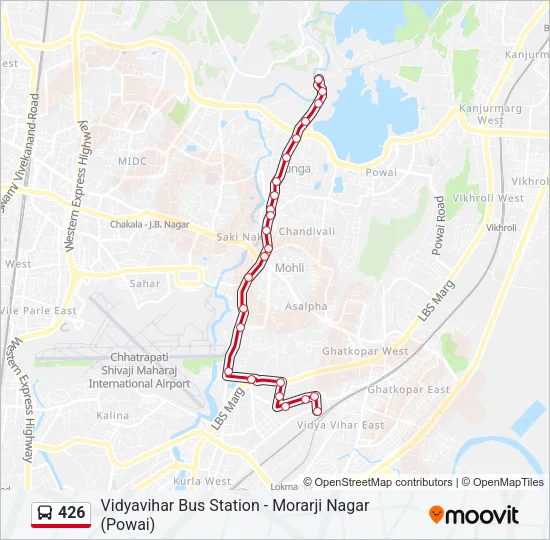 426 Bus Line Map