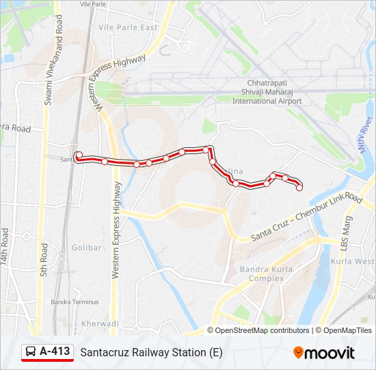 A-413 Bus Line Map