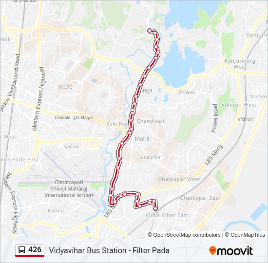 426 bus Line Map