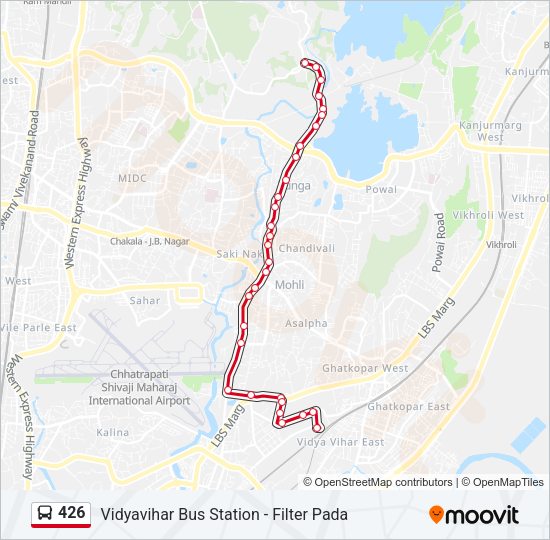 426 Bus Line Map