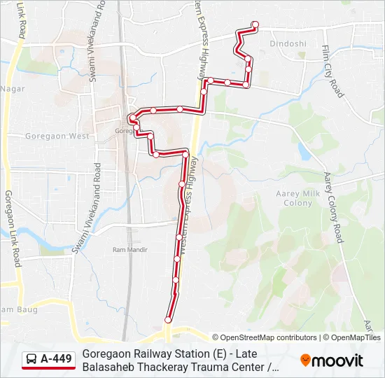A-449 Bus Line Map