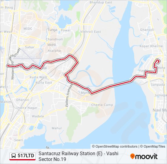 517LTD bus Line Map