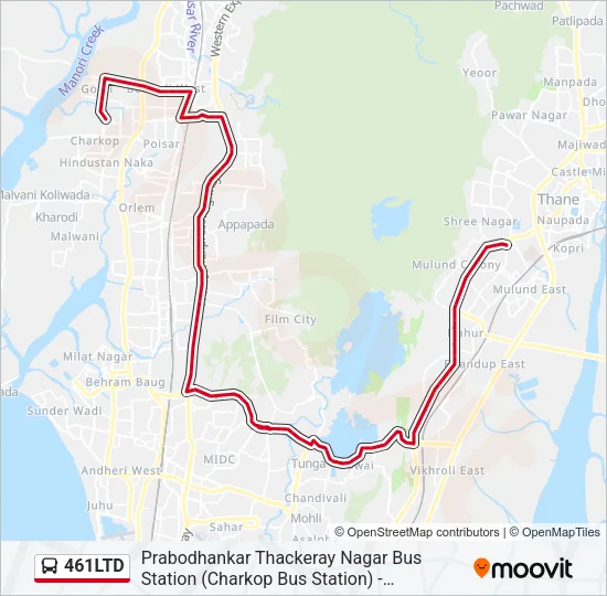 461LTD Bus Line Map