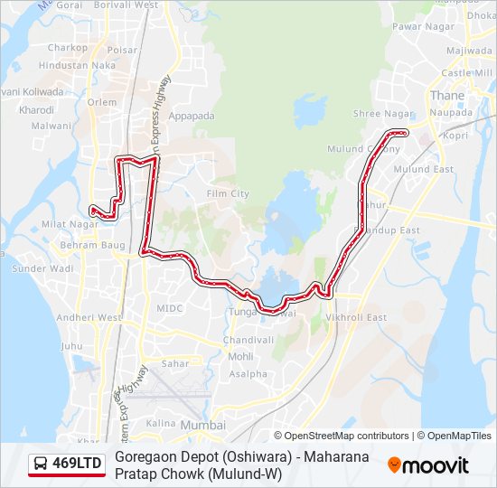 469LTD Bus Line Map