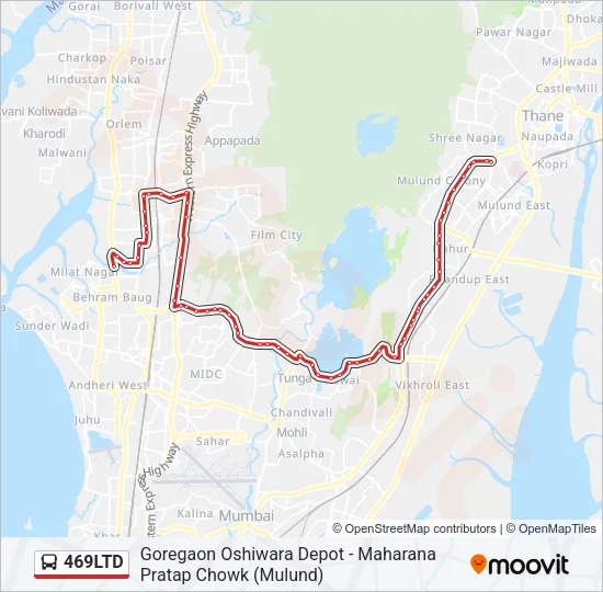 469LTD Bus Line Map