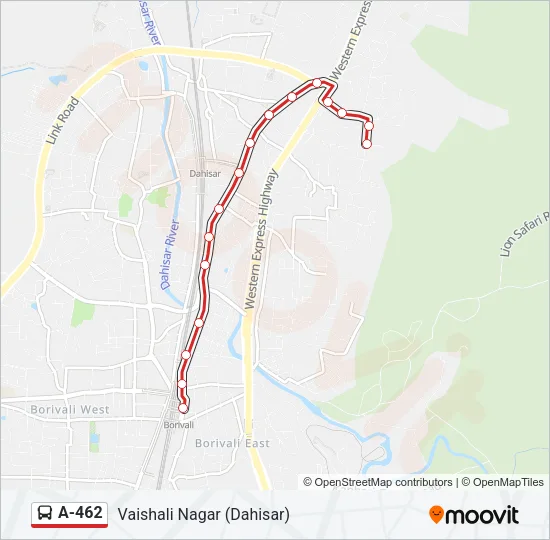A-462 Bus Line Map