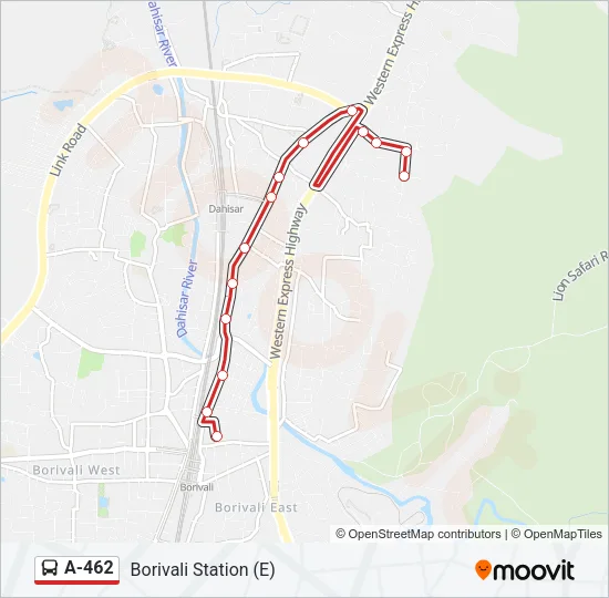 A-462 Bus Line Map