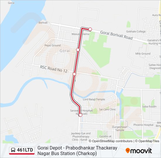 461LTD bus Line Map