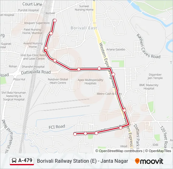 A-479 Bus Line Map
