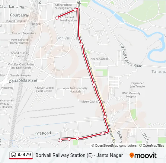 A-479 Bus Line Map