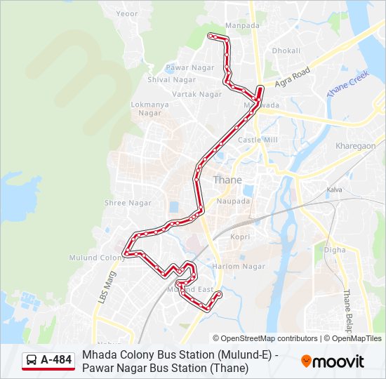 A-484 bus Line Map