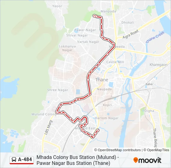 A-484 Bus Line Map