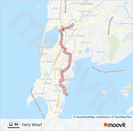 46 Bus Line Map