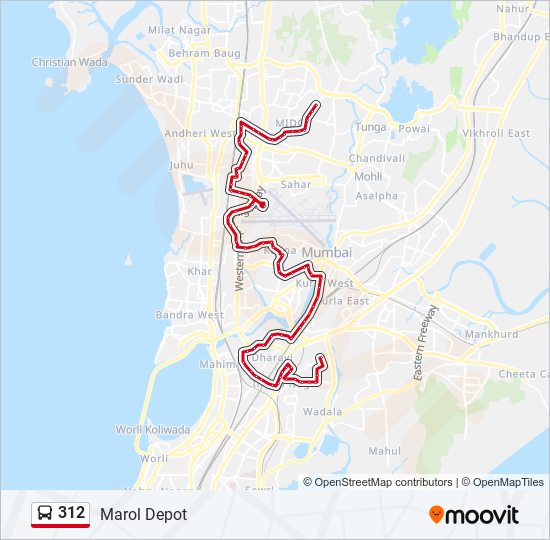 312 Route: Schedules, Stops & Maps - Marol Depot (Updated)