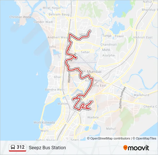 312 Bus Line Map