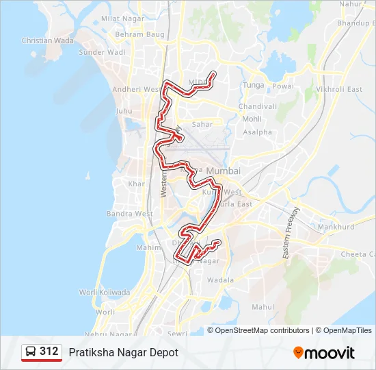 312 Bus Line Map
