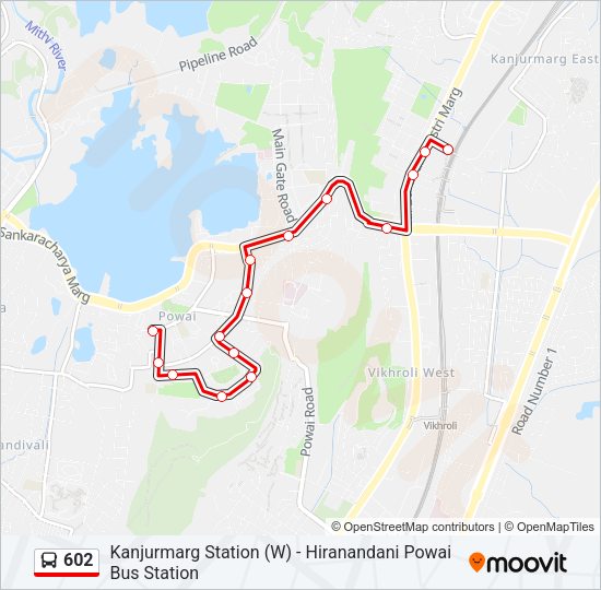 602 Bus Line Map