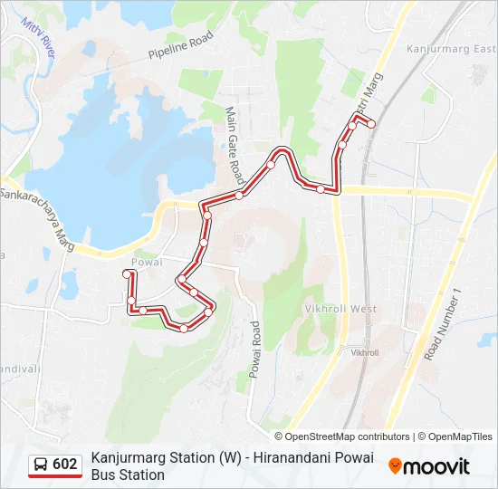 602 Bus Line Map