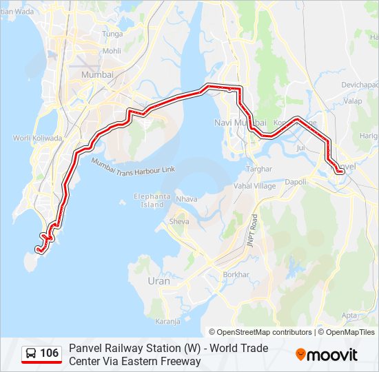 106 Route: Schedules, Stops & Maps - Panvel Railway Station (W) Via ...