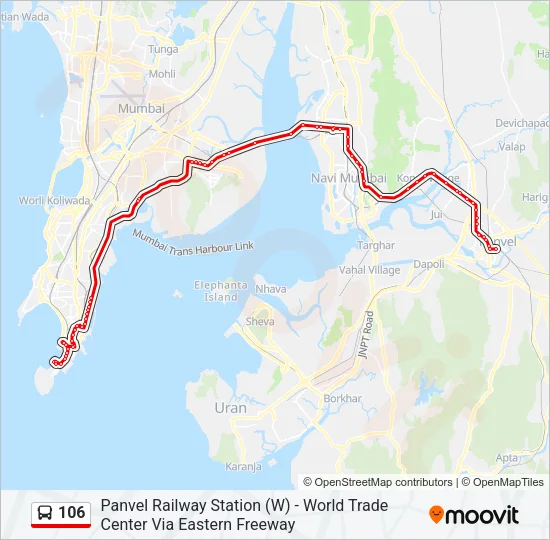 106 Bus Line Map