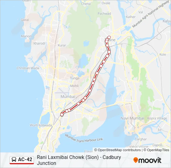 AC-42 Bus Line Map