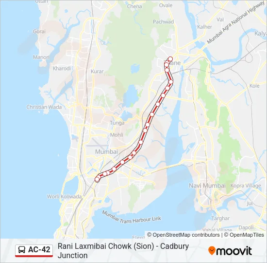 AC-42 Bus Line Map