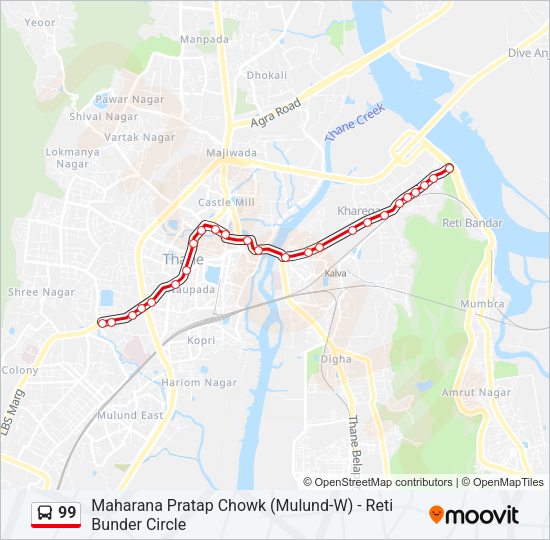 99 Bus Line Map