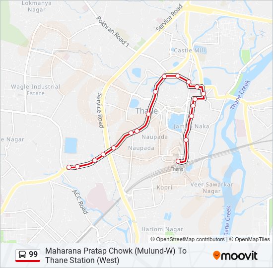 99 Bus Line Map