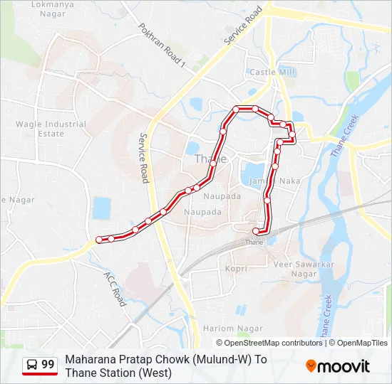 99 Bus Line Map