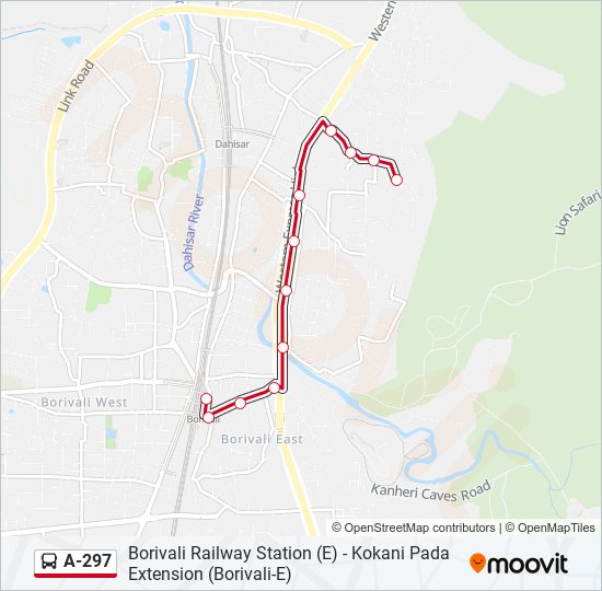 A-297 bus Line Map