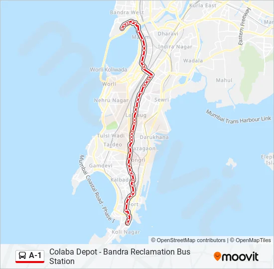 A-1 Bus Line Map