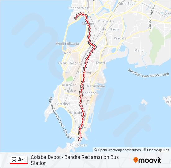 A-1 bus Line Map