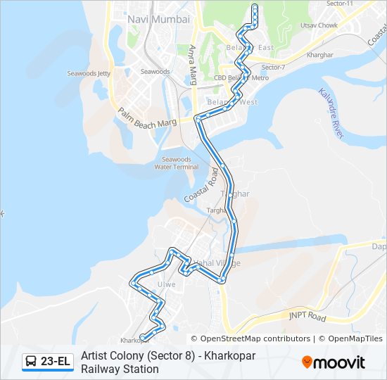 Kharkopar Railway Station Map 23El Route: Schedules, Stops & Maps - Kharkopar Railway Station (Updated)