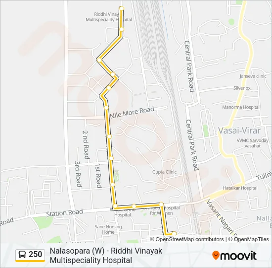 250 Bus Line Map