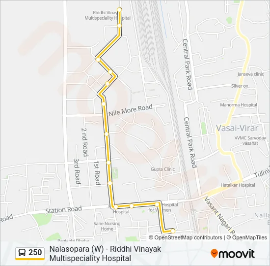 250 Bus Line Map