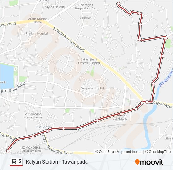 5 Bus Line Map