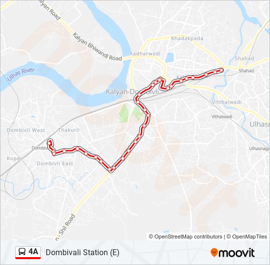 4A Bus Line Map