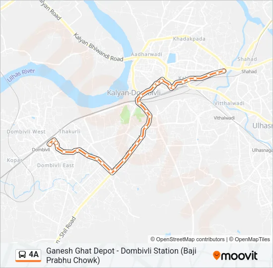 4A Bus Line Map