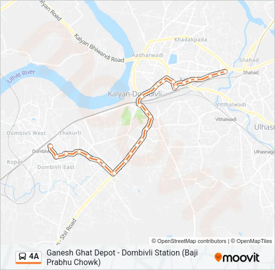 4A Bus Line Map