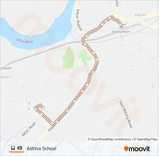 4B Bus Line Map