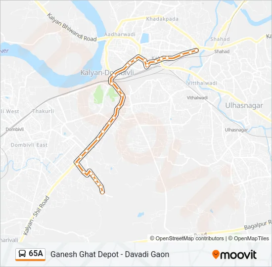 65A Bus Line Map