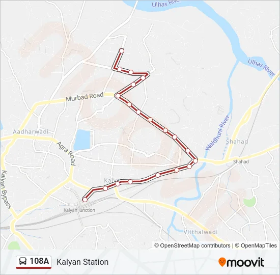 108A Bus Line Map