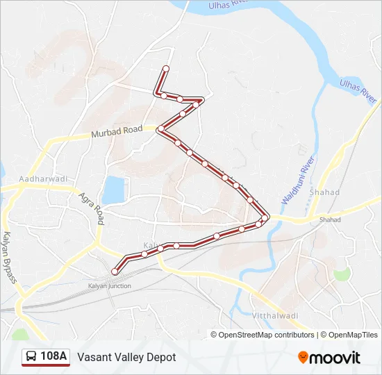 108A Bus Line Map