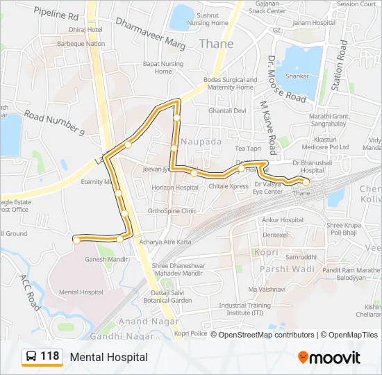 118 Bus Line Map